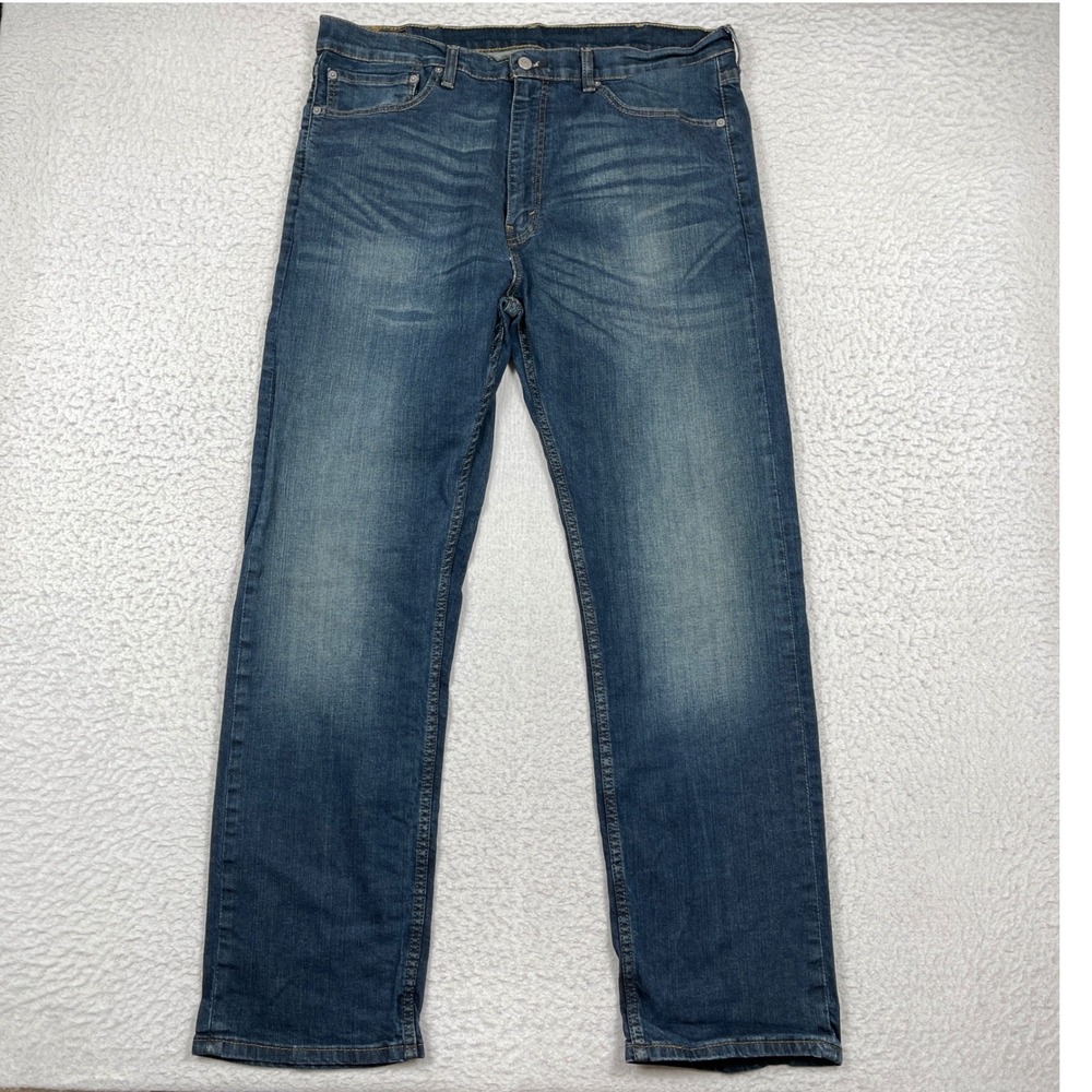 Levis 505 Jeans Mens 38x32 (Fits 36x30) Blue Stretch Classic Denim Work Casual